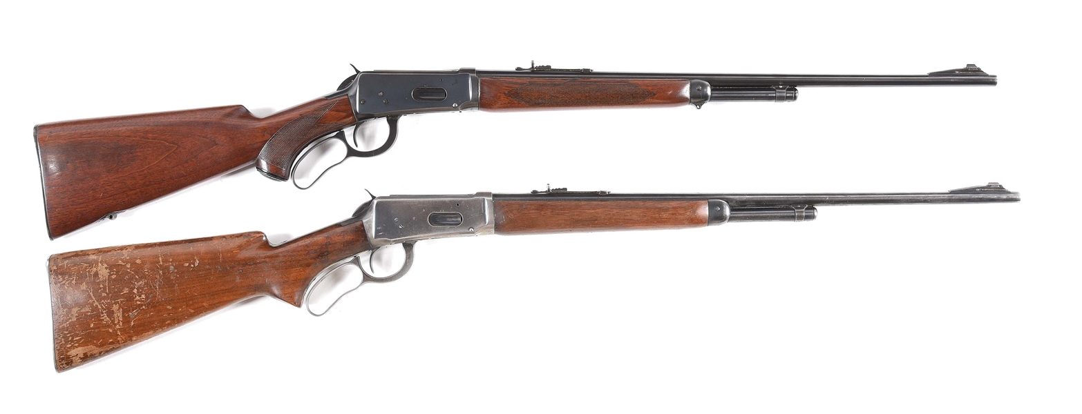 (C) LOT OF 2: WINCHESTER 64 LEVER ACTION RIFLES.