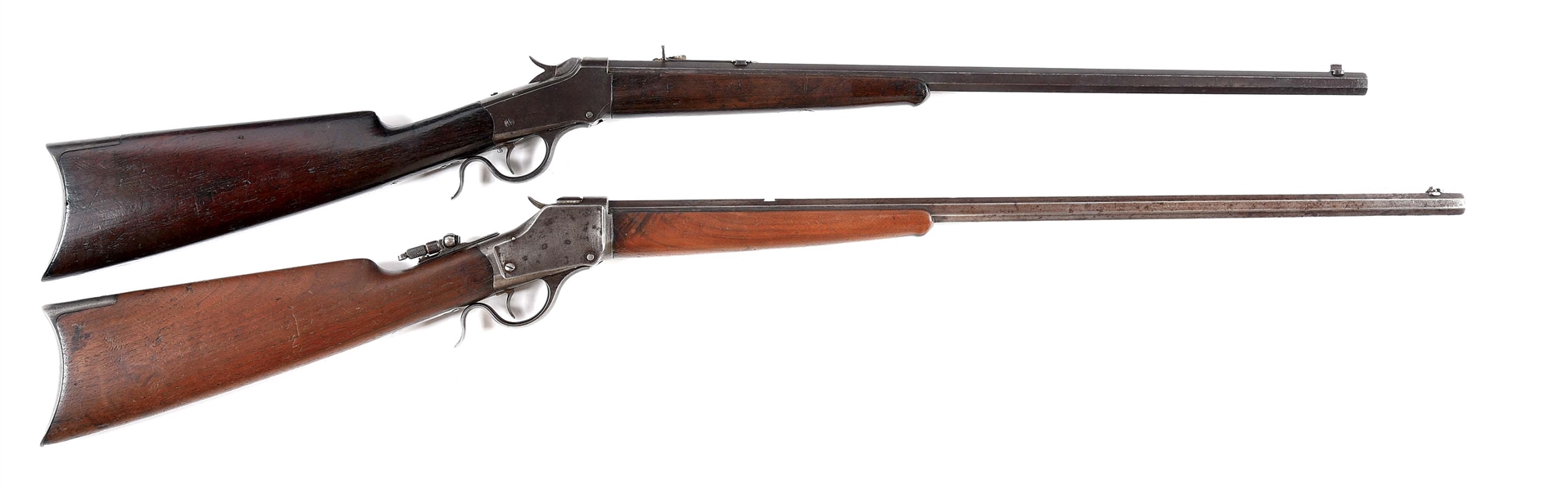 (A) LOT OF 2: WINCHESTER 1885 LEVER ACTION RIFLES.