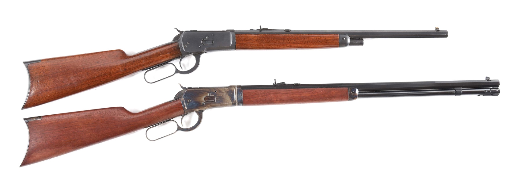 (C) LOT OF 2: WINCHESTER 92 AND CIMARRON 92 LEVER ACTION RIFLES.
