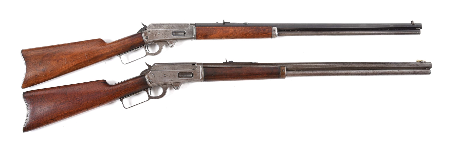 (C) LOT OF 2: (A) MARLIN MODEL 1893 AND (B) MARLIN MODEL 1895 LEVE-ACTION RIFLES.