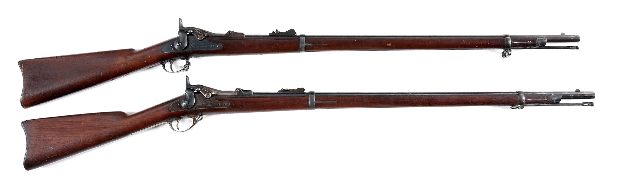 (A) COLLECTORS LOT OF TWO VERY EARLYS PRINGFIELD 1873 TRAPDOOR RIFLES.