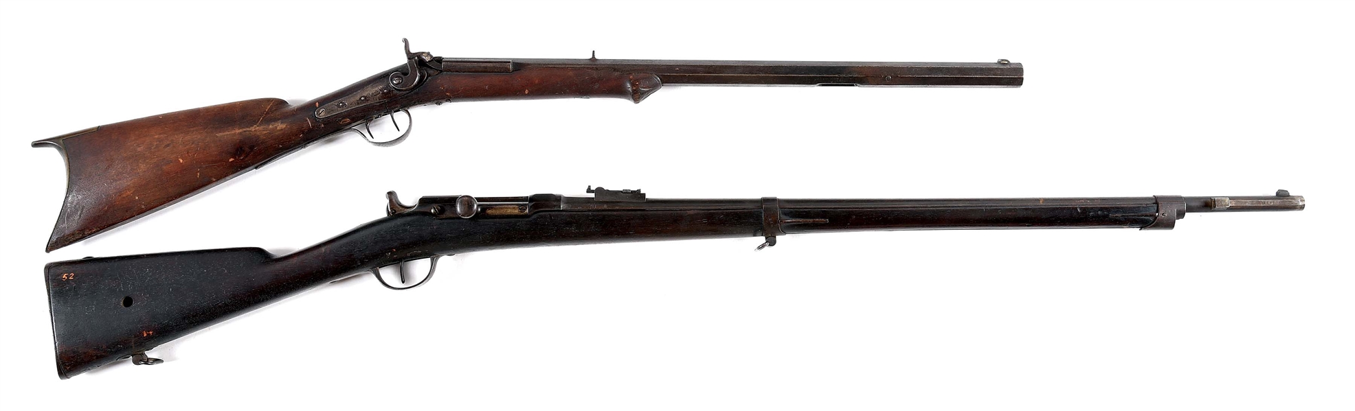 (A) LOT OF 2: J. BANDLE AND FRENCH RIFLES.