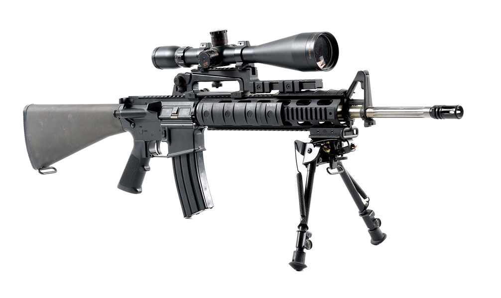 (M) DPMS A-15 SEMI AUTOMATIC RIFLE WITH SCOPE.