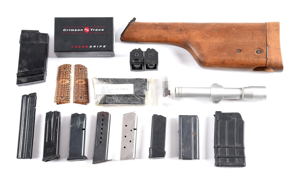 LOT 16 OF MISCELLANEOUS FIREARMS MAGAZINES AND ACCESSORIES 