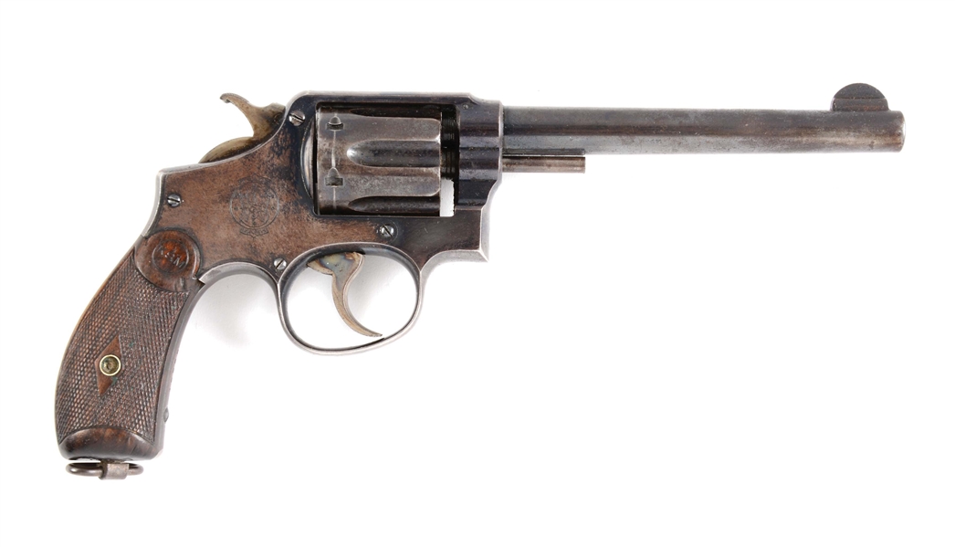 (C) VERY SCARCE SMITH & WESSON MODEL 1899 ARMY DOUBLE ACTION REVOLVER, 1901 KSM INSPECTED.
