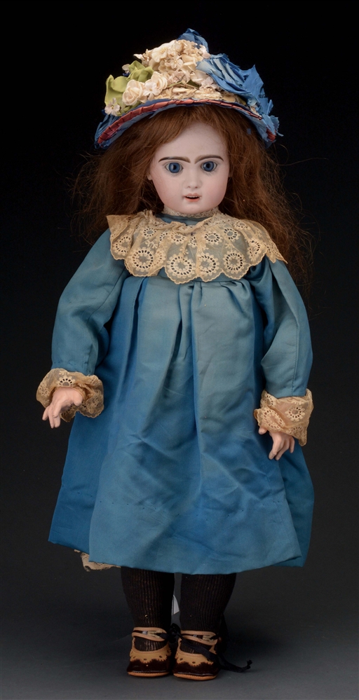 ATTRACTIVE OPEN MOUTH FRENCH BISQUE DOLL.