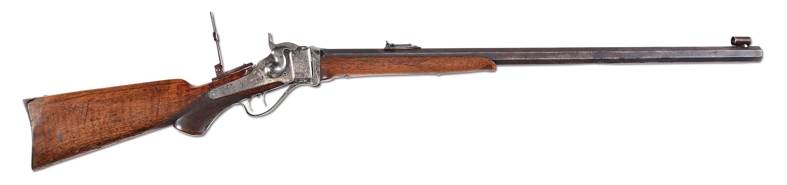 (A) HISTORIC MODEL 1874 SHARPS RIFLE SPECIFICALLY ORDERED BY CAPTAIN E.M. COATES OF FORT FETTERMAN WYOMING IN 1875