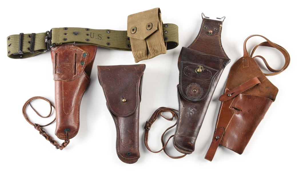 LOT OF 4: UNITED STATES MILITARY HOLSTERS.