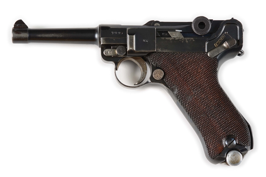 (C) MAUSER LUGER 1937 S/42 SEMI-AUTOMATIC PISTOL.