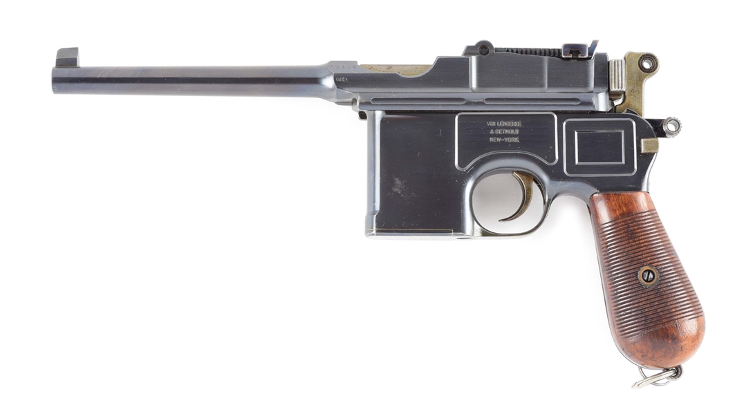 (C) MAUSER SMALL RING C96 BROOMHANDLE SEMI-AUTOMATIC PISTOL WITH SHOULDER STOCK, VL&D MARKED.