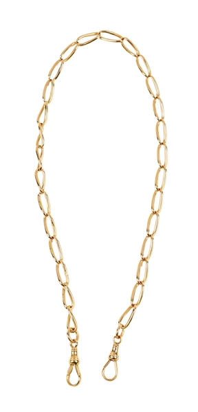 18K YELLOW GOLD CHAIN NECKLACE.