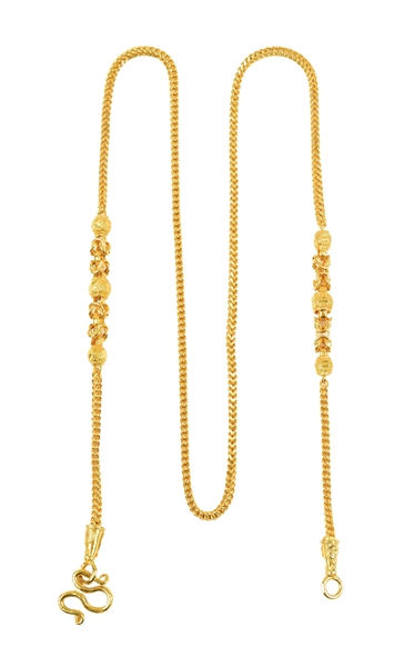 24K YELLOW GOLD NECKLACE.