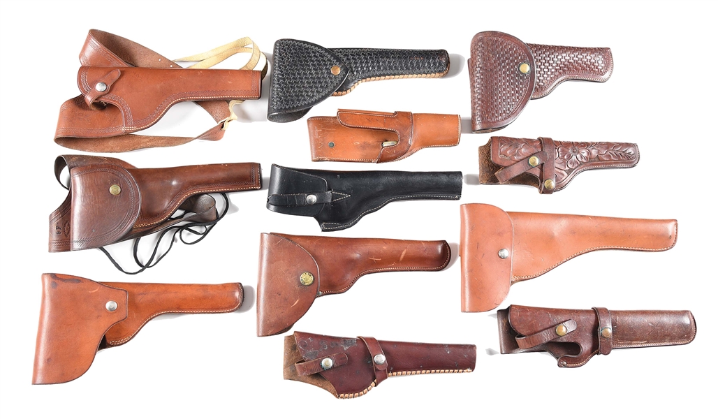LOT OF 12: HOLSTERS.