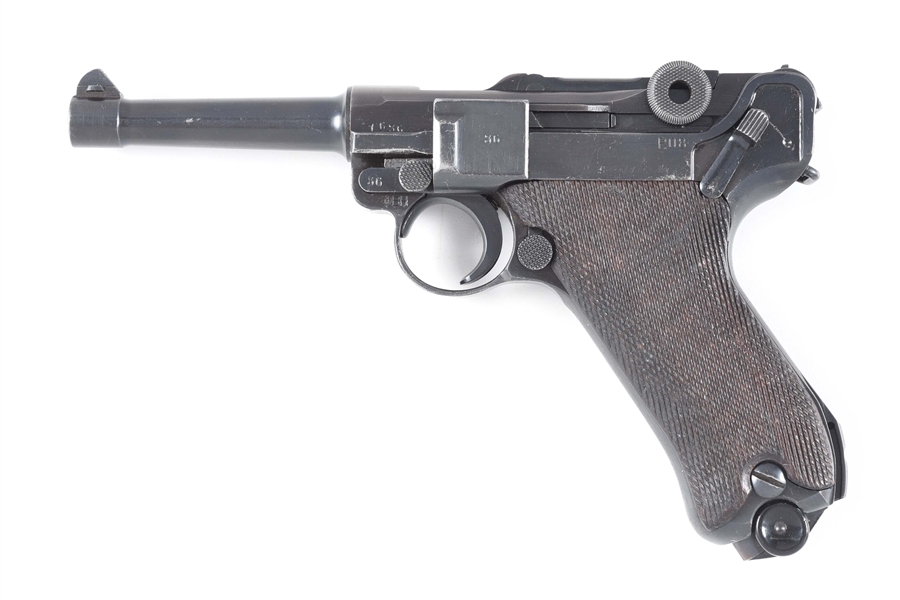 (C) EXTREMELY RARE FRENCH OCCUPATION BUNDES HEER MARKED MAUSER BANNER P.08 SEMI-AUTOMATIC PISTOL.