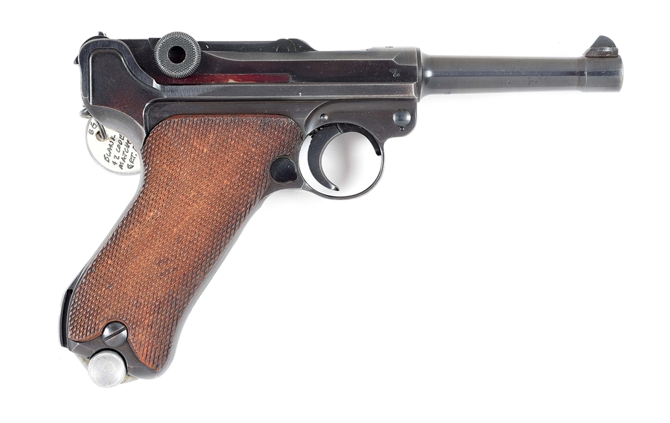 (C) MAUSER MODEL 1934 COMMERICAL LUGER SEMI-AUTOMATIC PISTOL.