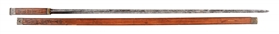 FINE GERMAN SWORD CANE DATED 1785.