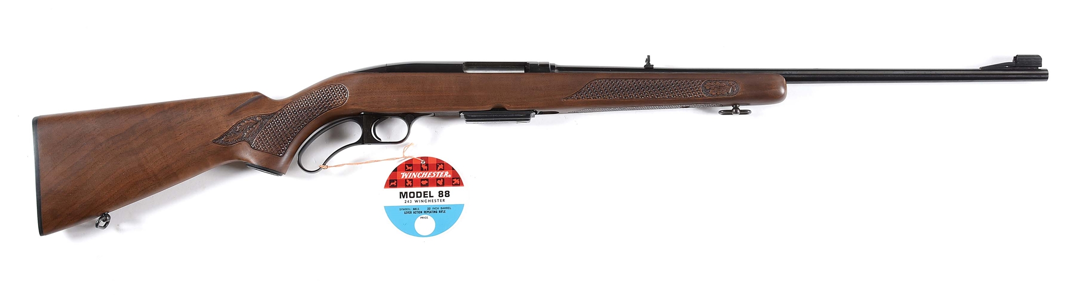 (C) WINCHESTER MODEL 88 .243 WINCHESTER LEVER ACTION RIFLE WITH BOX.