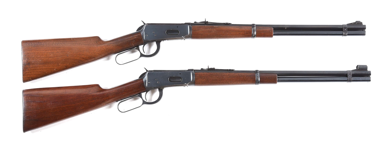 (C) LOT OF TWO WINCHESTER MODEL 94 LEVER ACTION EASTERN CARBINES.