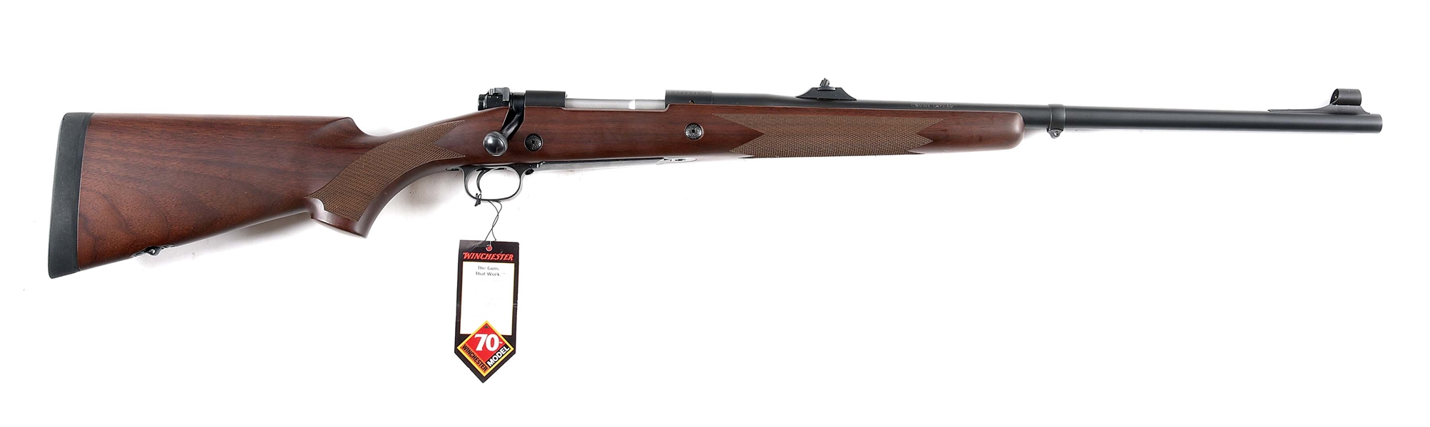 (M) WINCHESTER MODEL 70 SAFARI EXPRESS .458 WINCHESTER MAGNUM BOLT ACTION RIFLE WITH BOX