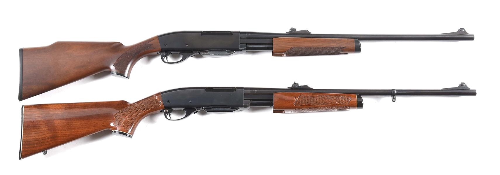 (M) LOT OF TWO REMINGTON SLIDE ACTION RIFLES: MODEL 760 AND MODEL 7600 IN SCARCE .257 ROBERTS