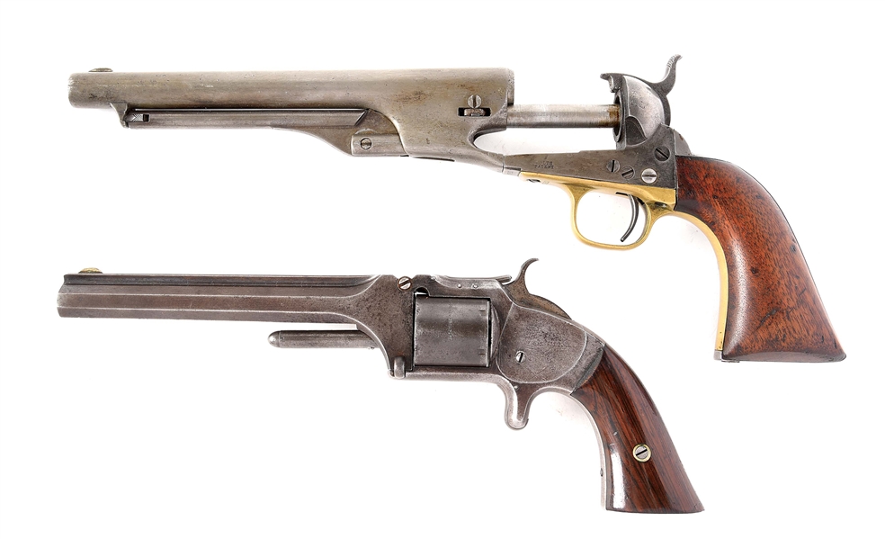 (A) LOT OF TWO: COLT MODEL 1860 BARREL & FRAME, SMITH & WESSON NO.2