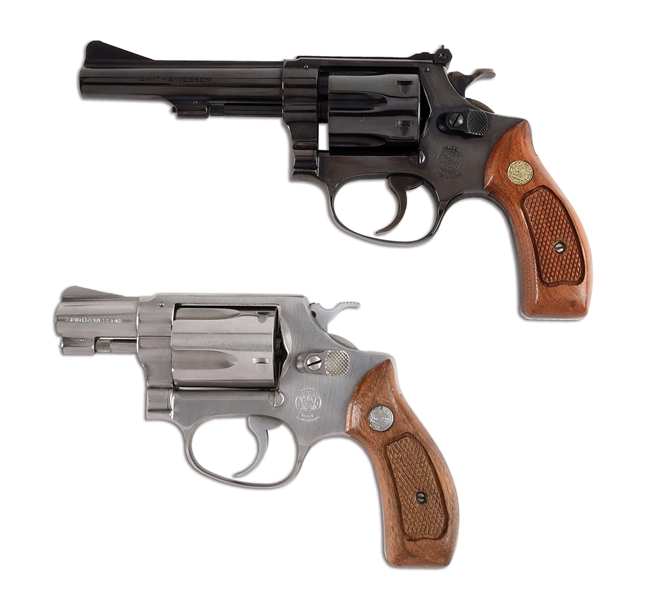 (C) LOT OF TWO SMITH & WESSON REVOVLERS: MODEL 34-1 MODEL 50 WITH BOXES
