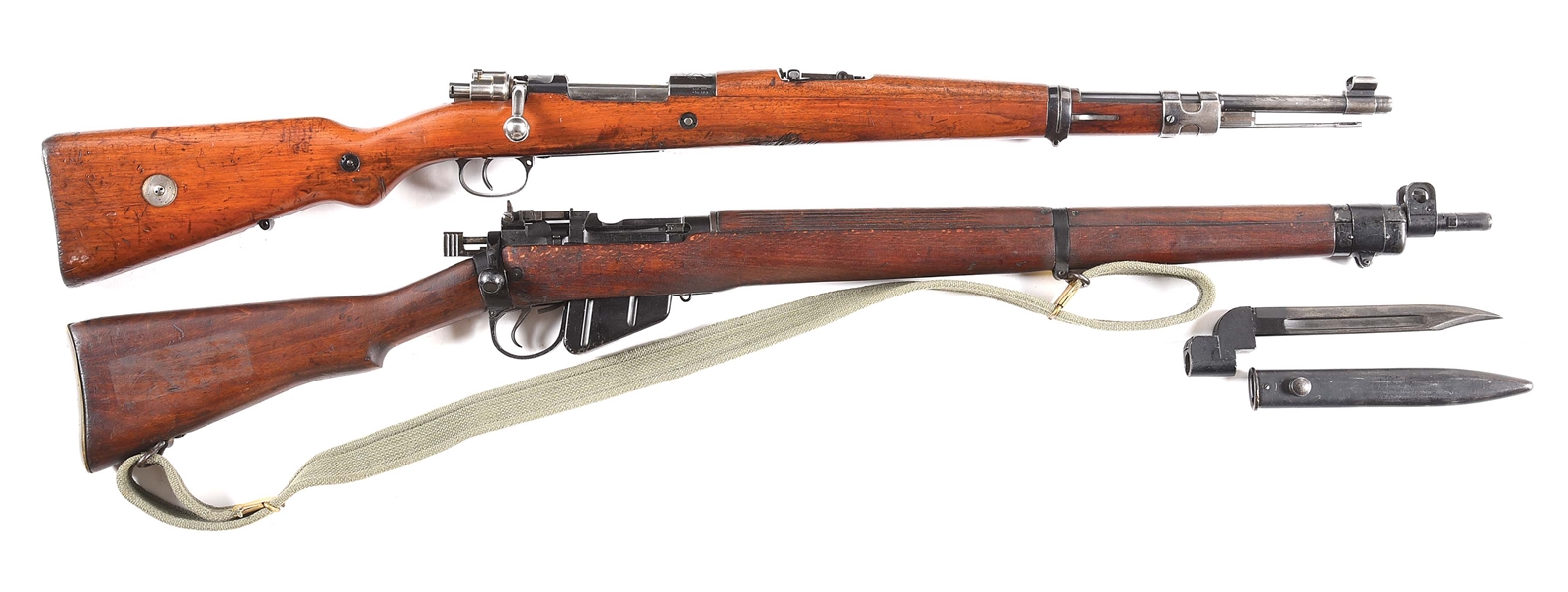 (C) LOT OF TWO: CHILEAN MAUSER MODEL 1935 & FAZAKERLEY NO. 4 MK I BOLT ACTION RIFLES.