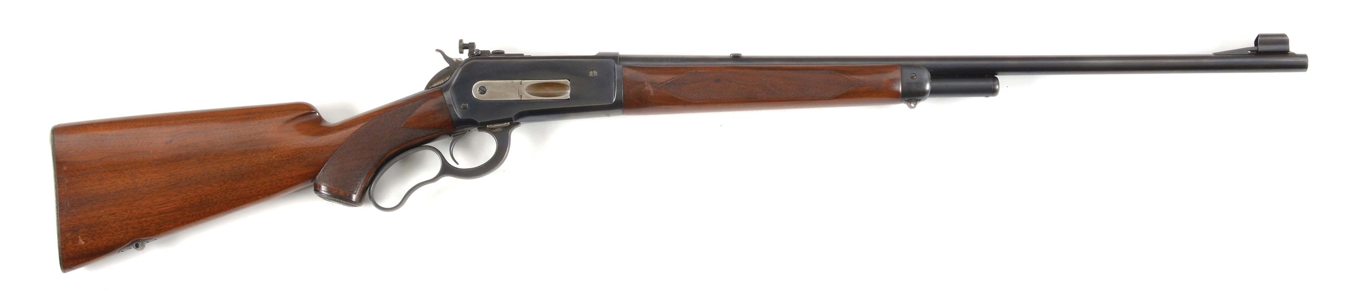 (C) PRE-WAR WINCHESTER 71 DELUXE .348 WCF LEVER ACTION RIFLE.