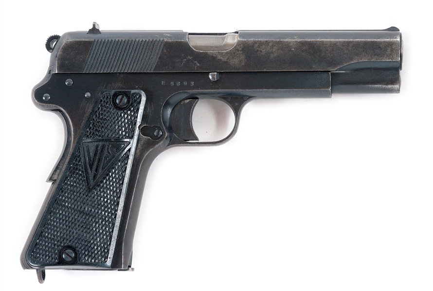 (C) OCCUPATION BUILT SLOTTED P-35 RADOM SEMI-AUTOMATIC PISTOL WITH HOLSTER.