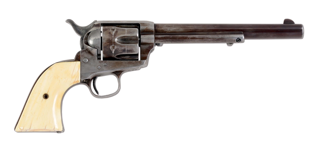 (A) COLT SINGLE ACTION ARMY .44-40 REVOLVER WITH FACTORY LETTER.