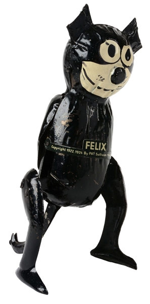 GERMAN NIFTY HAND-PAINTED WIND-UP FELIX THE MOVIE CAT TOY.