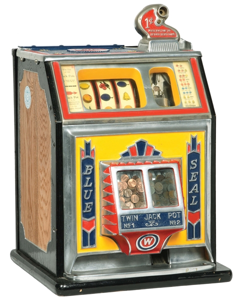 1¢ WATLING BLUE SEAL SLOT MACHINE.