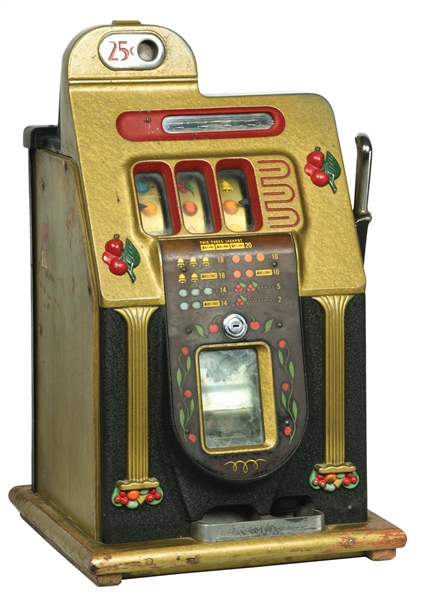 25¢ MILLS "GOLDEN FALLS" SLOT MACHINE.