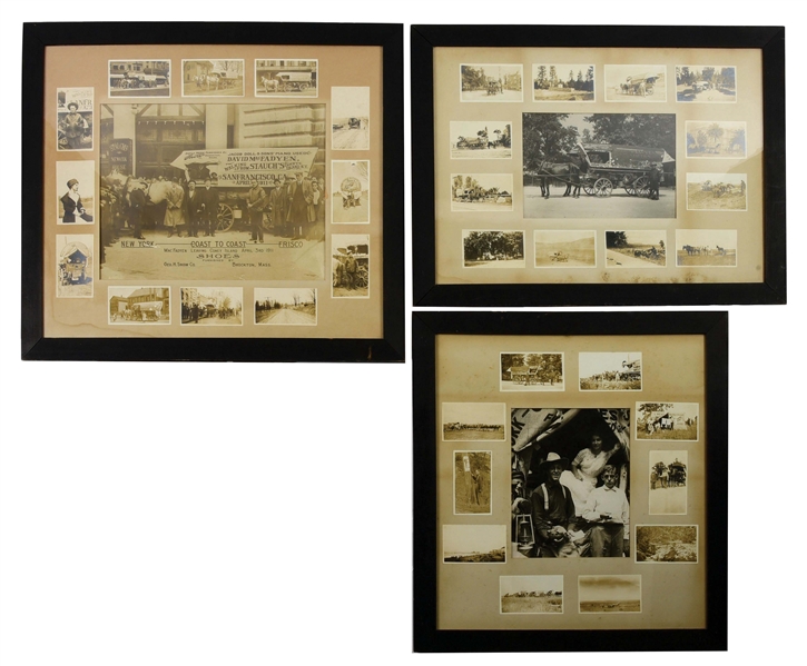 LOT OF 3: TRAVEL EXPOSE PHOTOGRAPHS FOR MCFADDEN PIANO FROM CONEY ISLAND TO SAN FRANCISCO.