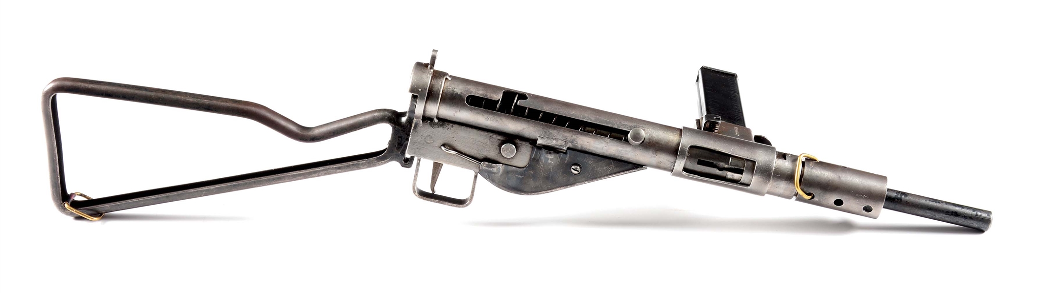 (N) ORIGINAL BRITISH STEN MK II MACHINE GUN WITH PARTS KIT (CURIO & RELIC).