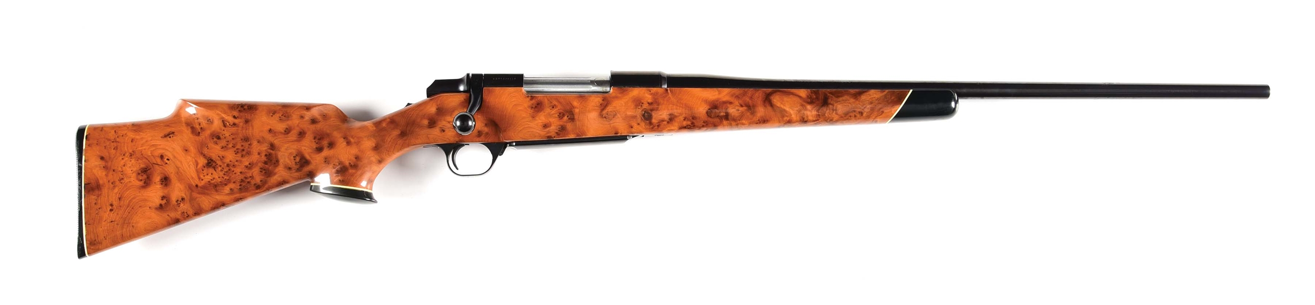 (M) THUYA BURL STOCKED BROWNING BBR BOLT ACTION RIFLE.