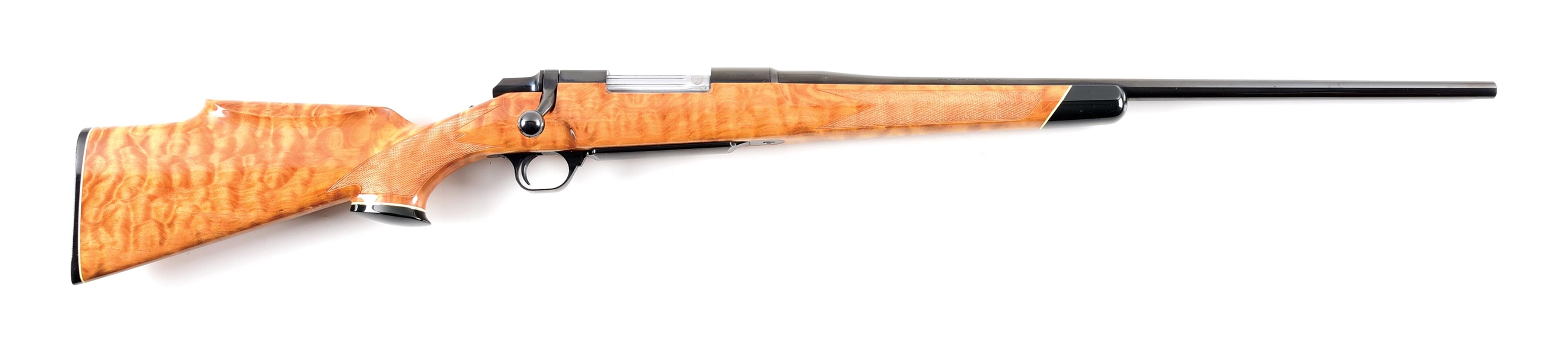 (M) BROWNING BBR BOLT ACTION RIFLE WITH MAPLE (SHELL FLAME) / ACER MACROPHYLUM STOCK.