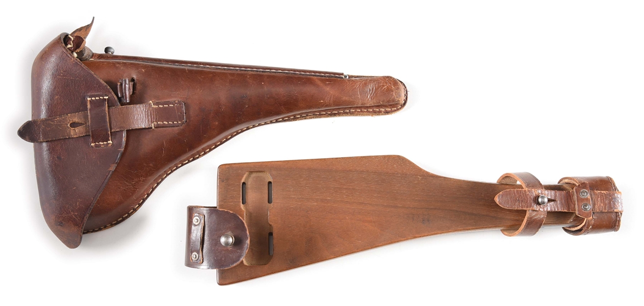 IMPERIAL GERMAN 1918 DATED ARTILLERY LUGER HOLSTER AND STOCK.