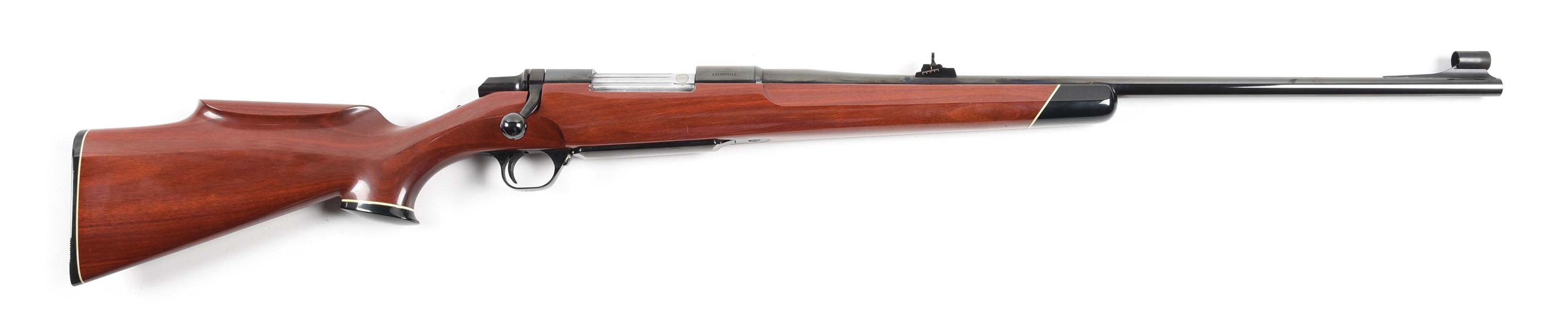 (M) BROWNING BBR BOLT ACTION RIFLE WITH BLOOD WOOD STOCK.