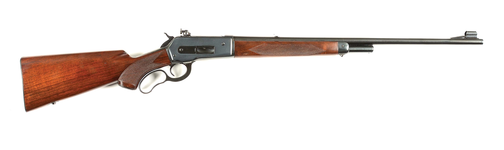(C) NEAR MINT POST-WAR WINCHESTER DELUXE MODEL 71 LEVER ACTION RIFLE.