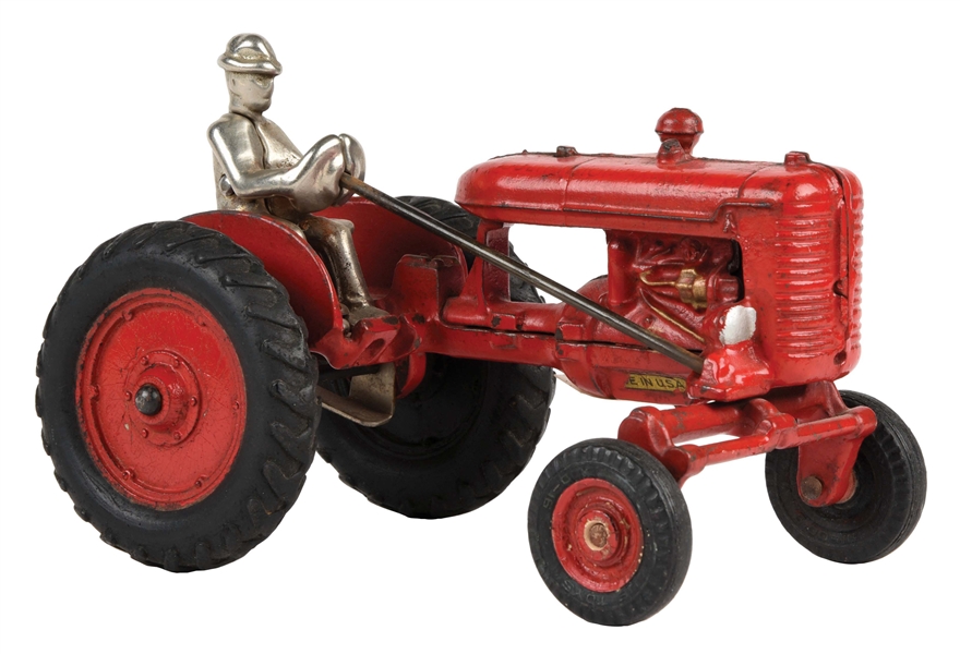 CAST-IRON ARCADE OFFSET TOY TRACTOR.