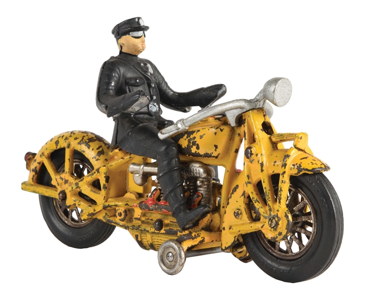 CAST-IRON HUBLEY INDIAN MOTORCYCLE TOY.