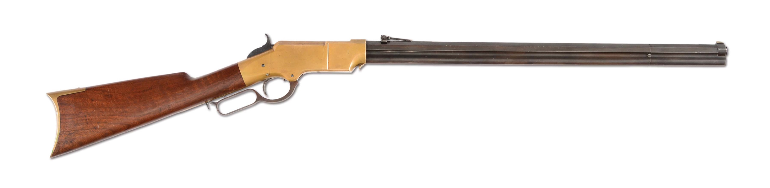 (A) HENRY 1860 .44 RIMFIRE LEVER ACTION RIFLE.