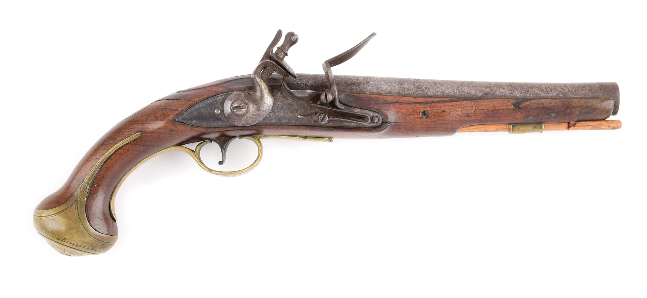(A) BRITISH FLINTLOCK OFFICERS PISTOL BY GRIFFIN OF LONDON.