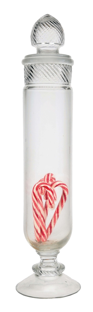 CONGRESS SWIRL TOP CANDY JAR.