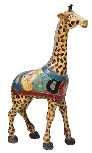 CHILDRENS GIRAFFE CAROUSEL FIGURE. 