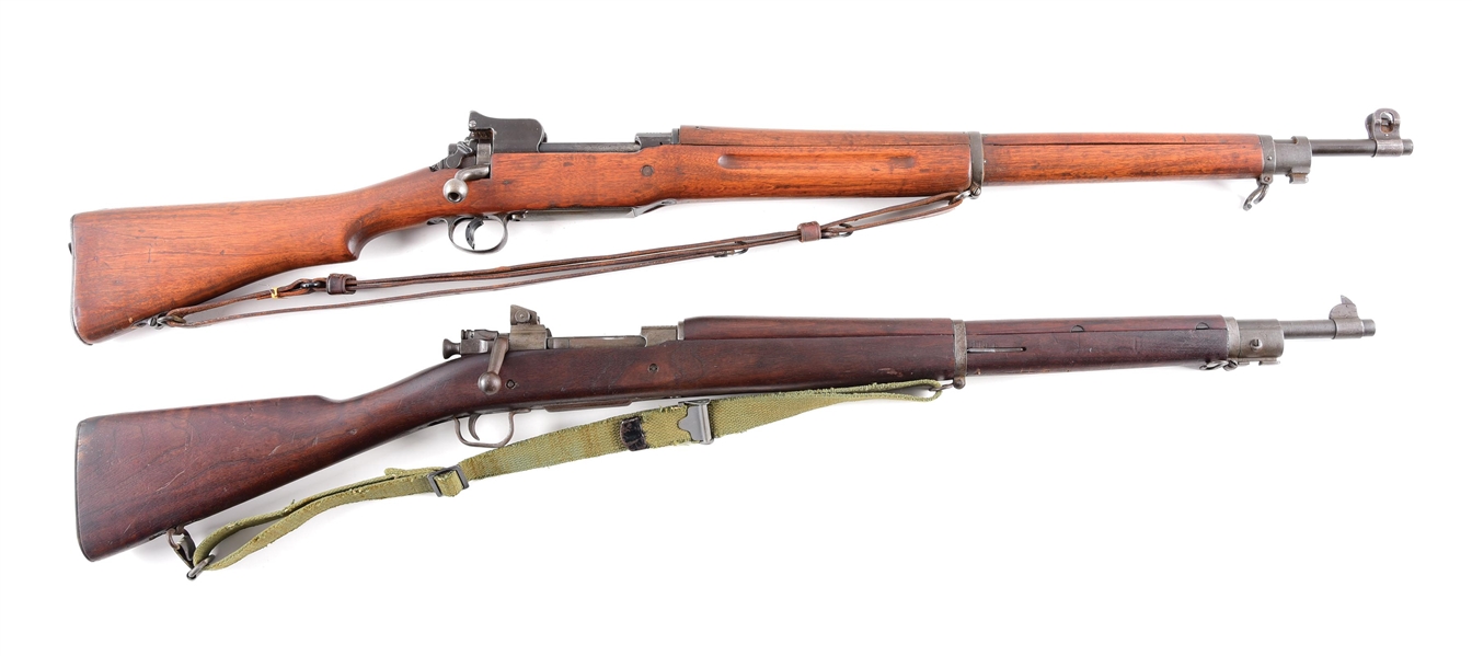 (C) LOT OF TWO: EDDYSTONE MODEL 1917 & REMINGTON MODEL 1903-A3 BOLT ACTION MILITARY RIFLES.