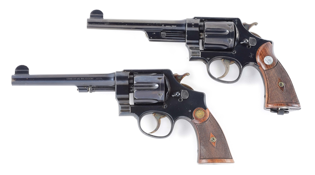 (C) LOT OF 2: SMITH & WESSON .455 WEBLEY DOUBLE ACTION REVOLVERS.