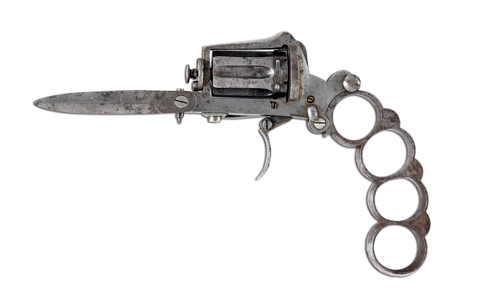 (A) KNUCKLEDUSTER PINFIRE REVOLVER.