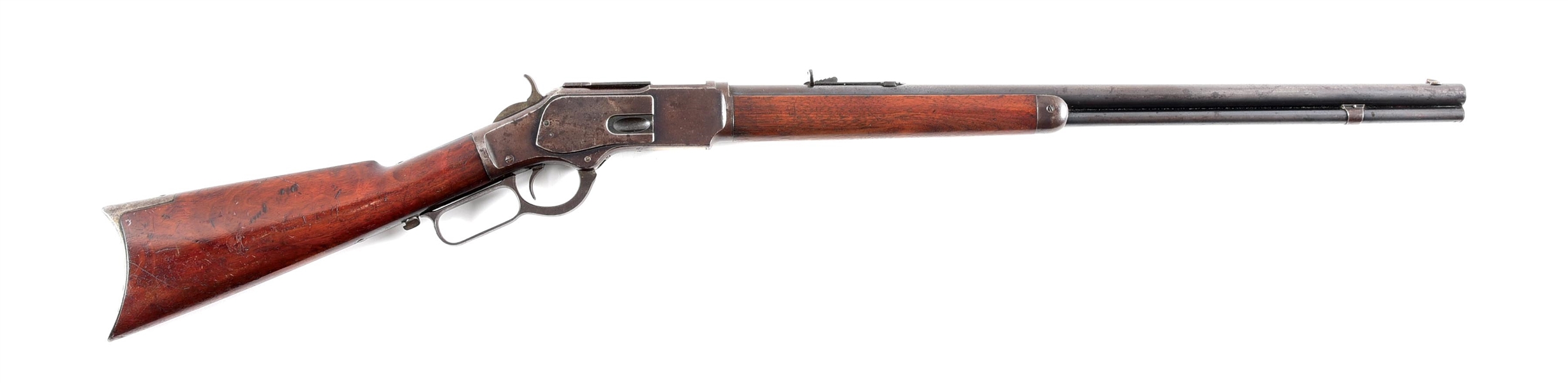 (A) WINCHESTER MODEL 1873 LEVER ACTION RIFLE (1888).